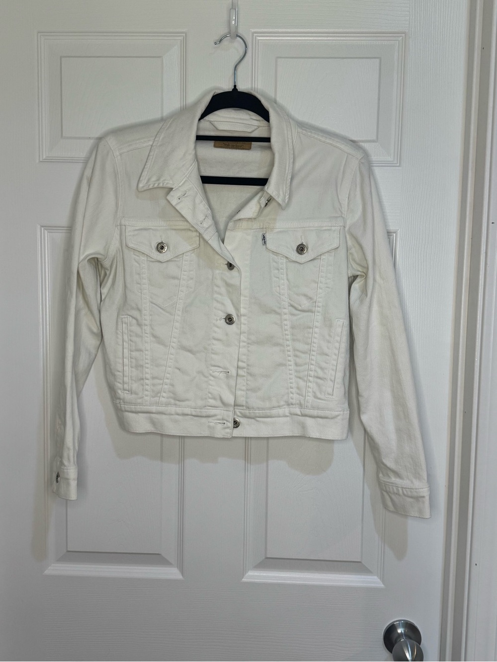 Levi's White Denim Trucker Jacket - Classic Button-Front